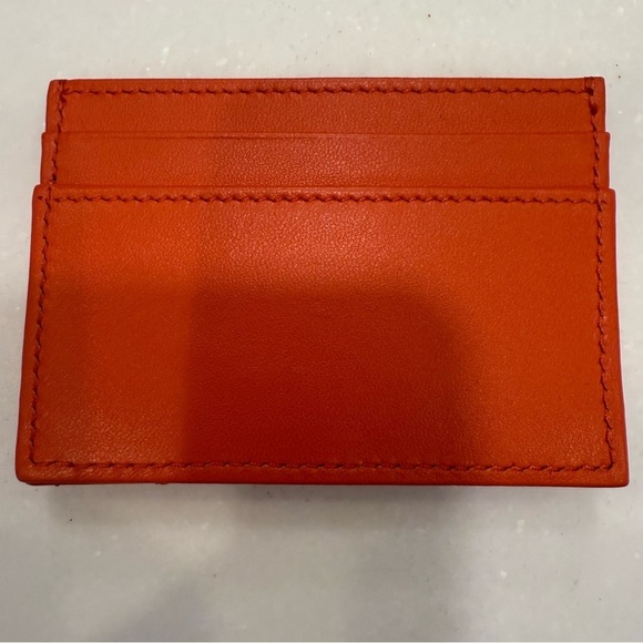 VERSACE Orange Quilted 100% Leather Card Case BRAND NEW - Picture 3 of 10